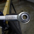 Ball joint epoxied on fiberglass rod
